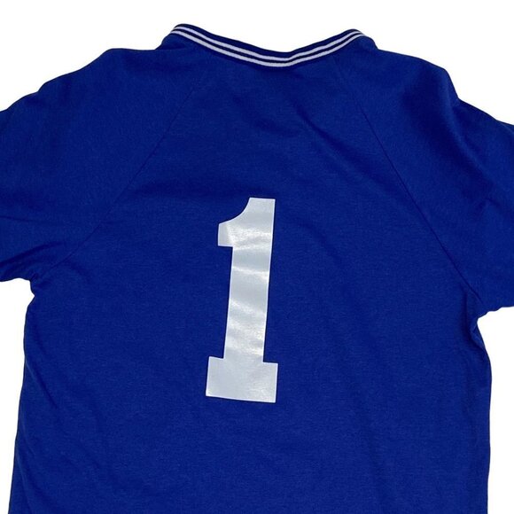 BIKE Brand Shirt Mens Medium Blue Number One Short Sleeve Vintage Tee - Picture 8 of 12